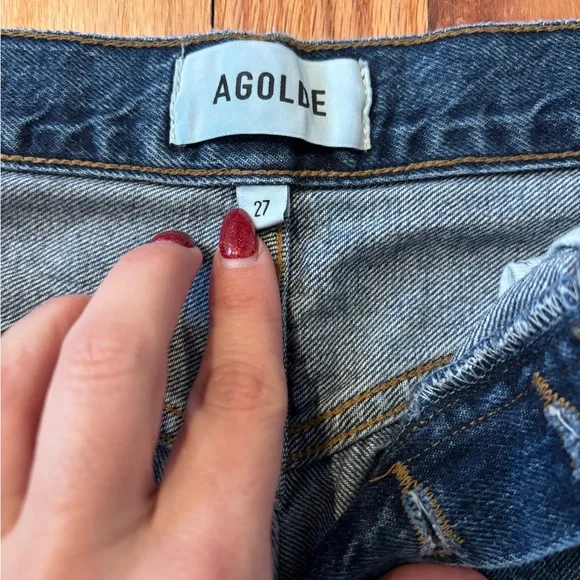 Agolde Deep Blue Straight Jeans - Picture 3 of 4